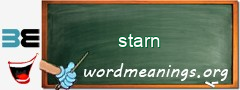 WordMeaning blackboard for starn